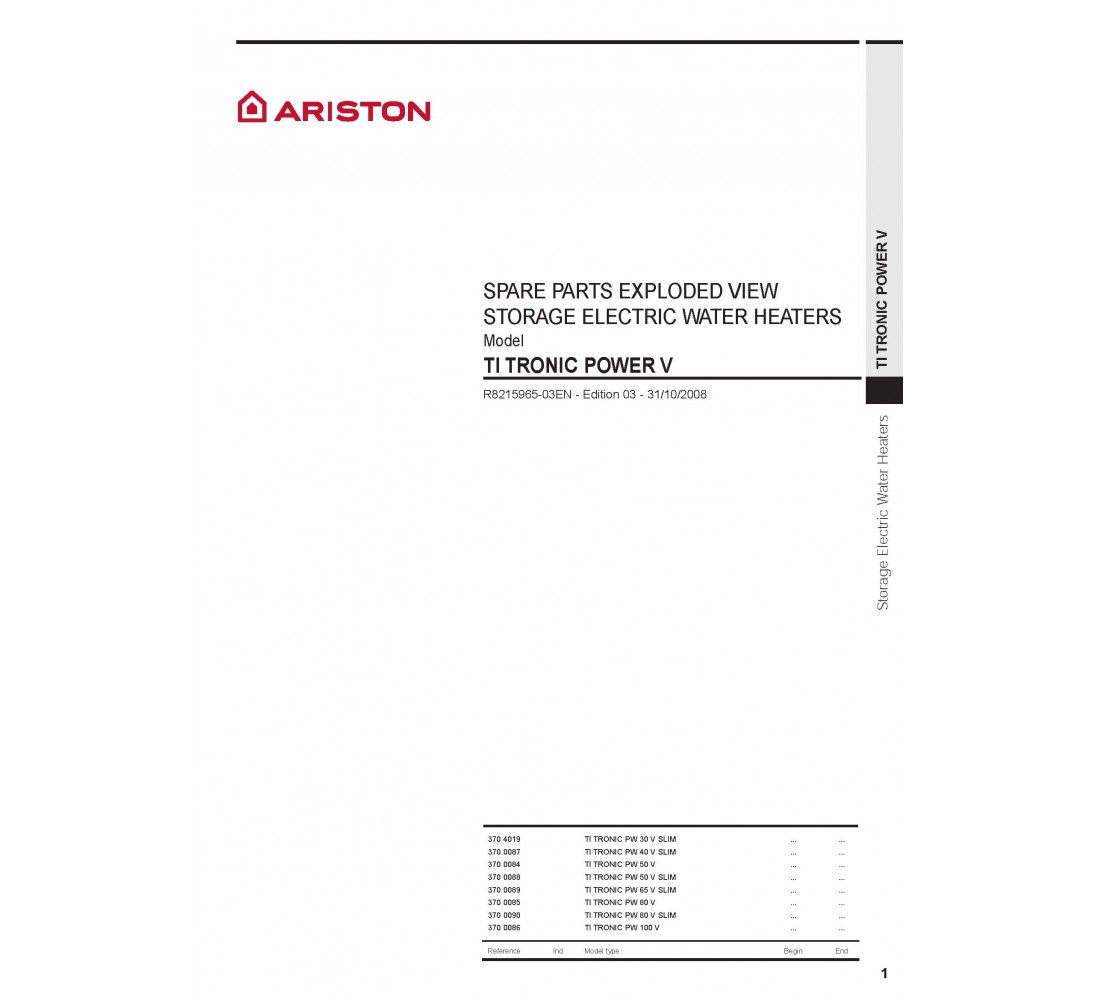 ARISTON TI TRONIC POWER V